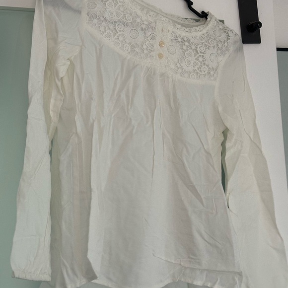 H&M Other - H&M Girls Cream Lace Detail Blouse